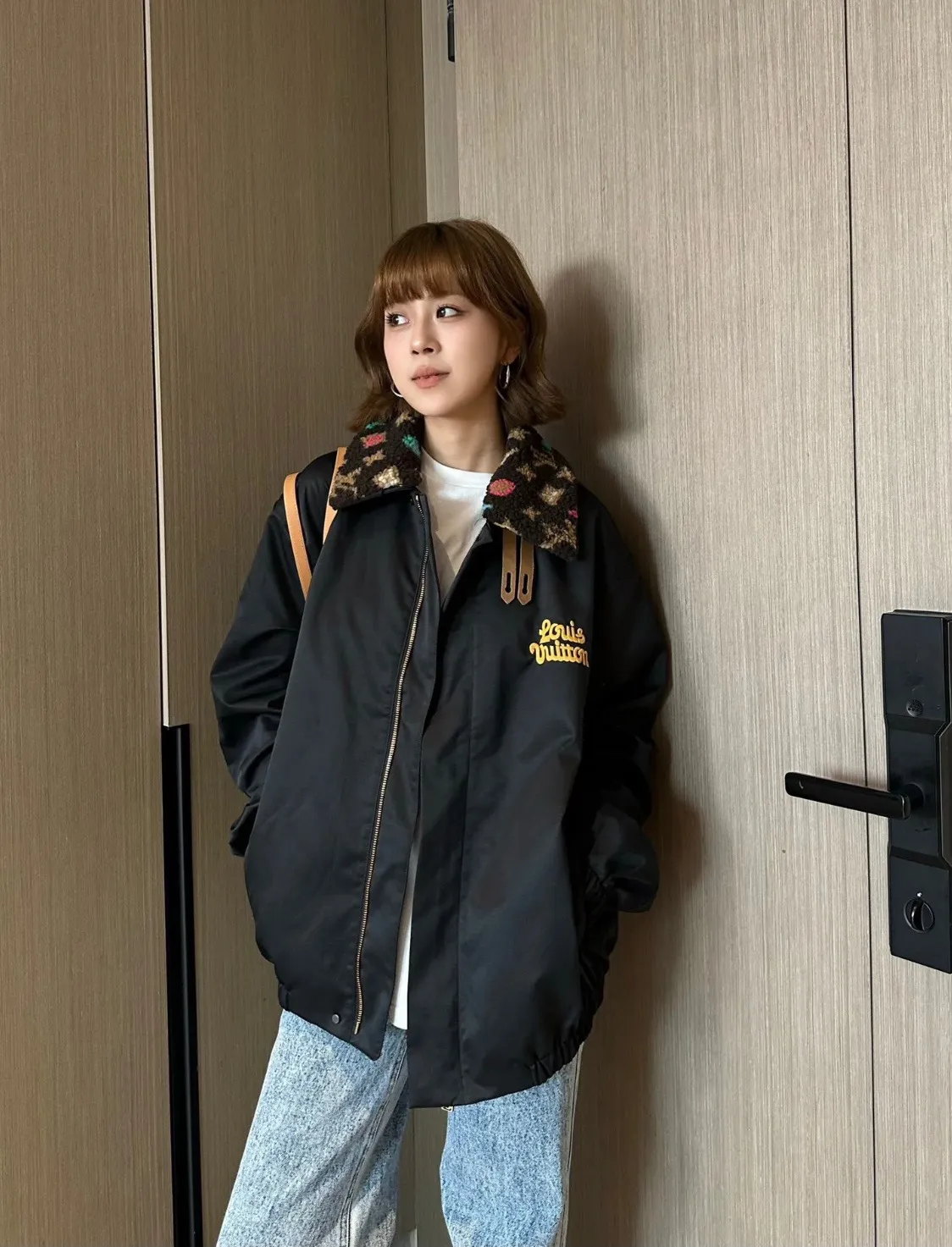 Louis Vuitton & Tyler 24Fw Floral Removable Lamb Fleece Collar Jacket Jacket
